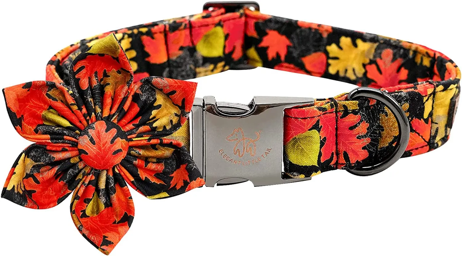 Adjustable Christmas Dog Collar with Flower