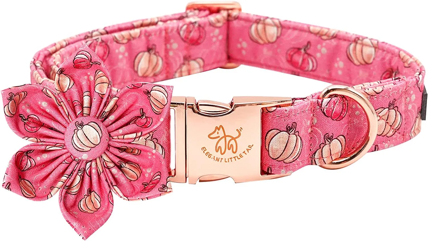 Adjustable Christmas Dog Collar with Flower
