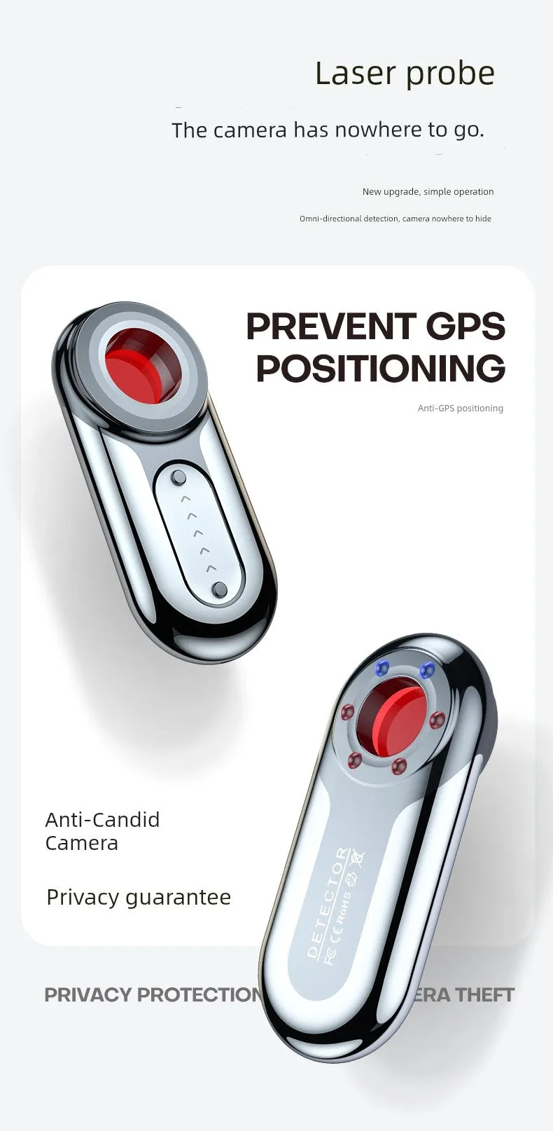 AWKICI Car GPS Positioning & Infrared Signal Detector – Anti-Theft Tracker & Radio Wave Scanner
