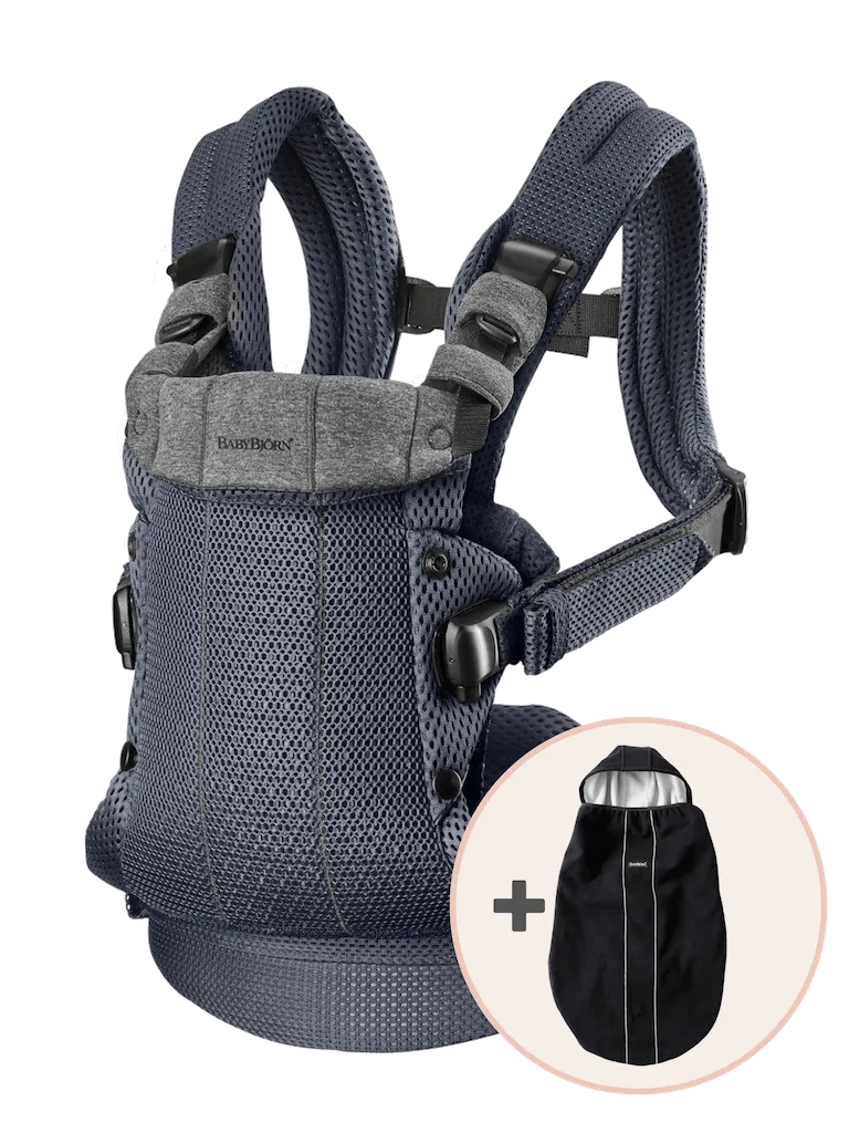 BabyBjörn Baby Carrier Harmony and Carrier Cover Bundle
