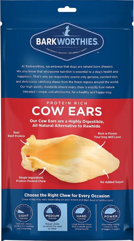 Barkworthies Cow Ears For Dogs