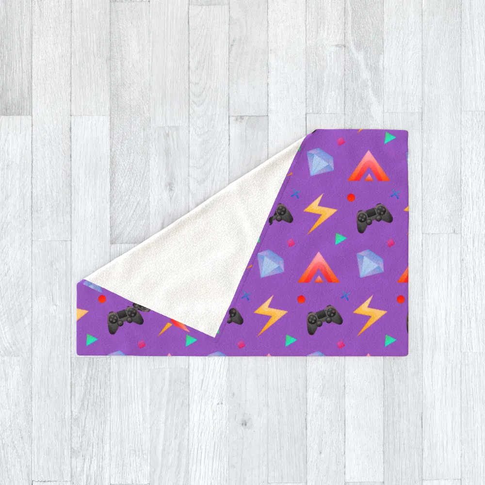Blanket Throws - Gamers Play Light Purple