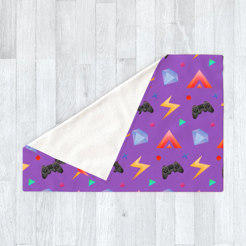 Blanket Throws - Gamers Play Light Purple