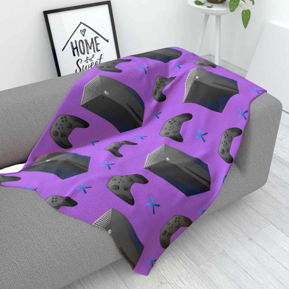 Blanket Throws - X Boxing Purple