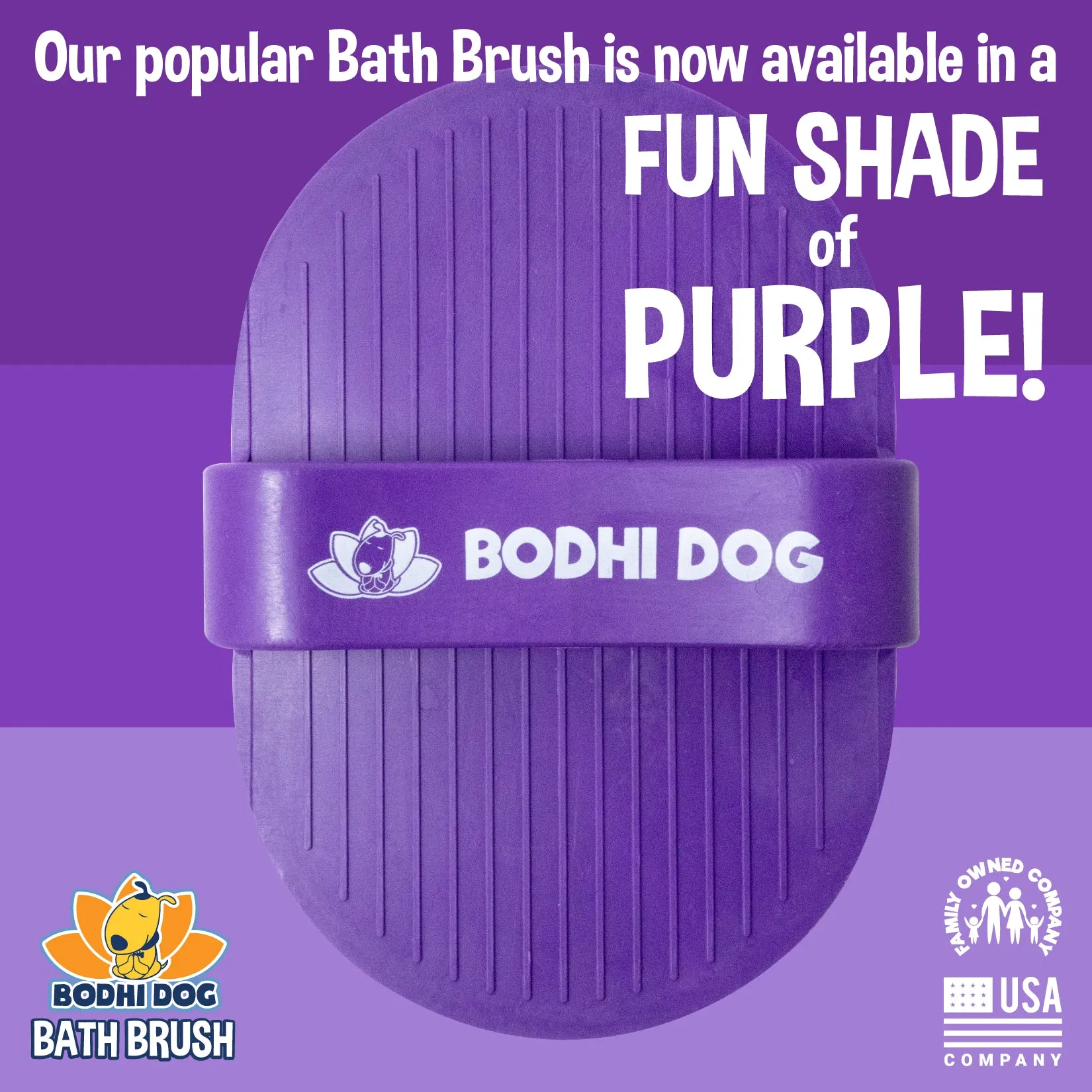 Bodhi Dog New Grooming Pet Shampoo Brush | Soothing Massage Rubber Bristles Curry Comb for Dogs & Cats Washing | Professional Quality Dog Wash Brush | Various Colors