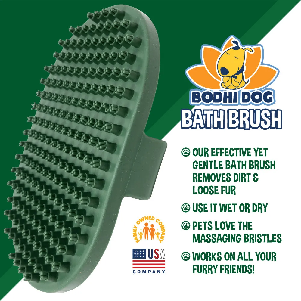 Bodhi Dog New Grooming Pet Shampoo Brush | Soothing Massage Rubber Bristles Curry Comb for Dogs & Cats Washing | Professional Quality Dog Wash Brush | Various Colors