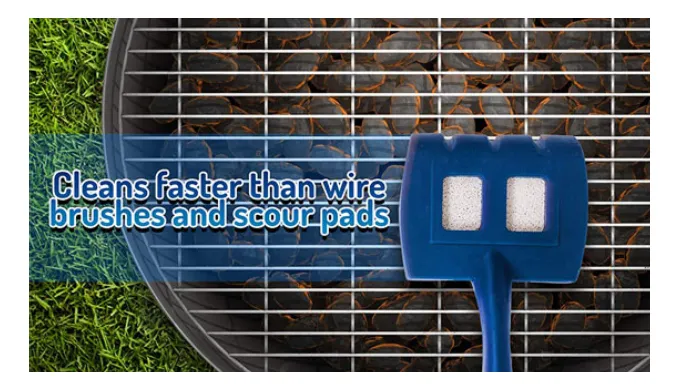 Corona Extra Safe & Efficient Pumice Stone BBQ Grill Scrubber Brush - Ships Next Day!