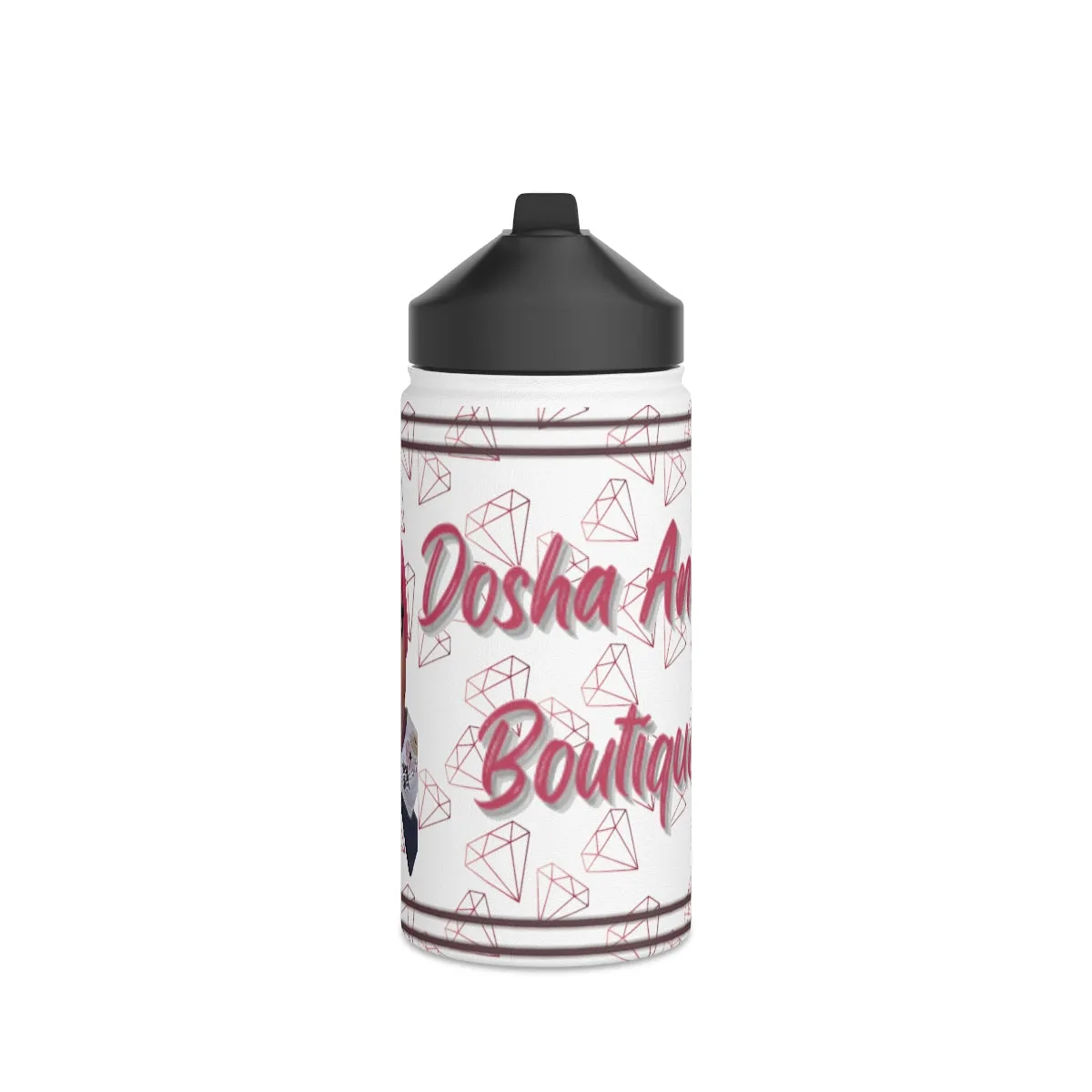 Diamond Stainless Steel Water Bottle, Standard Lid
