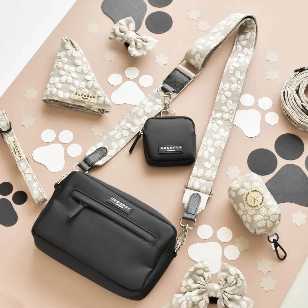 Dog Walking Bag Bundle - Mocha Flower