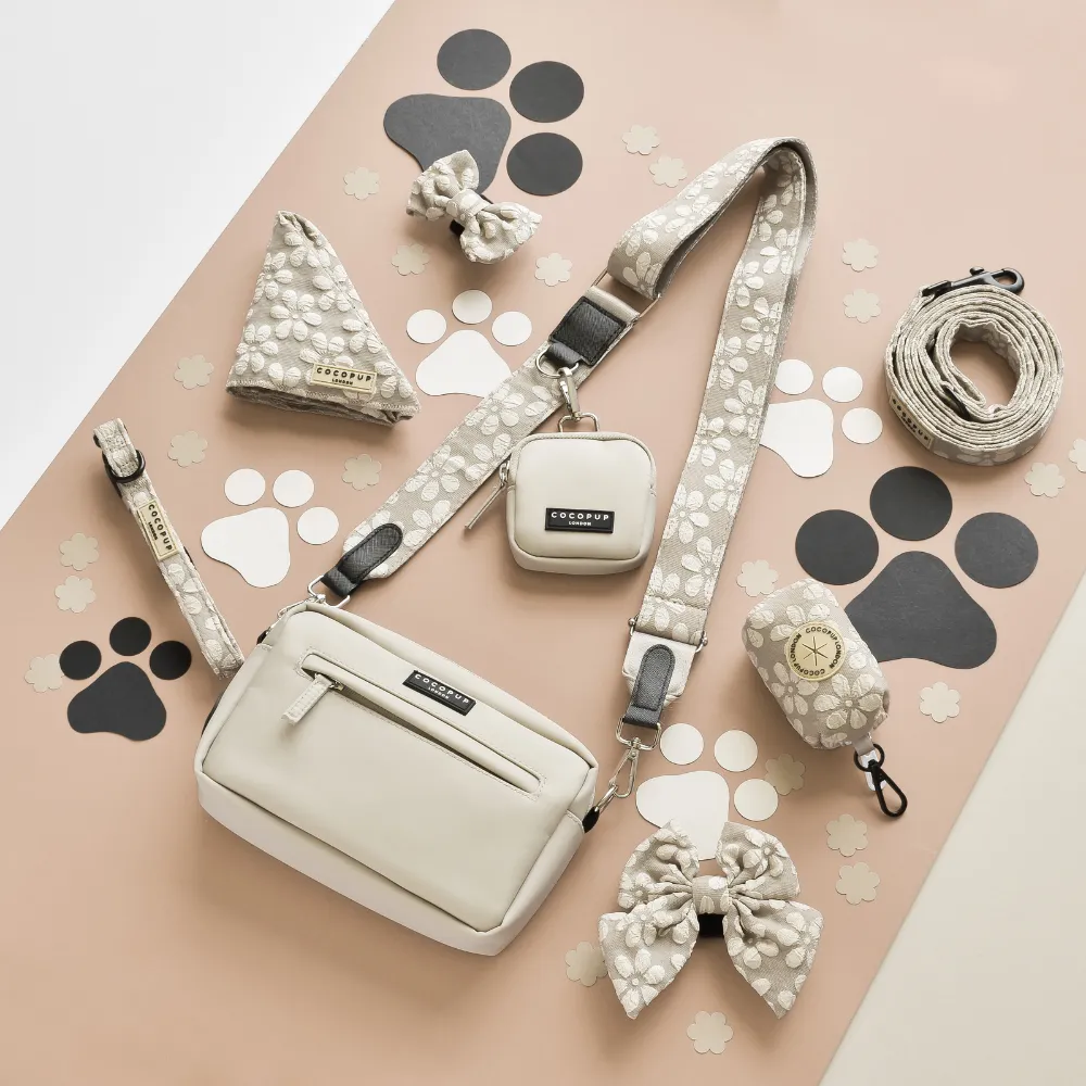 Dog Walking Bag Bundle - Mocha Flower
