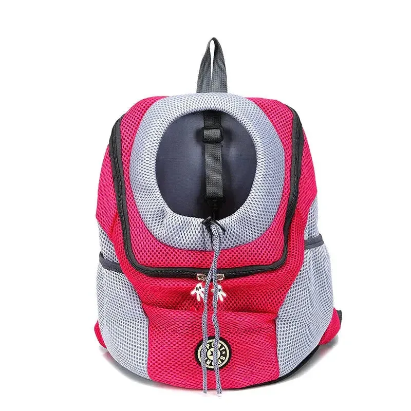 Double Shoulder Pet Travel Backpack with Mesh Design