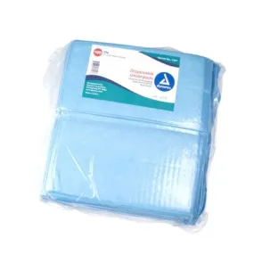Dynarex Underpad: 300 Count, Blue, 17" x 24"