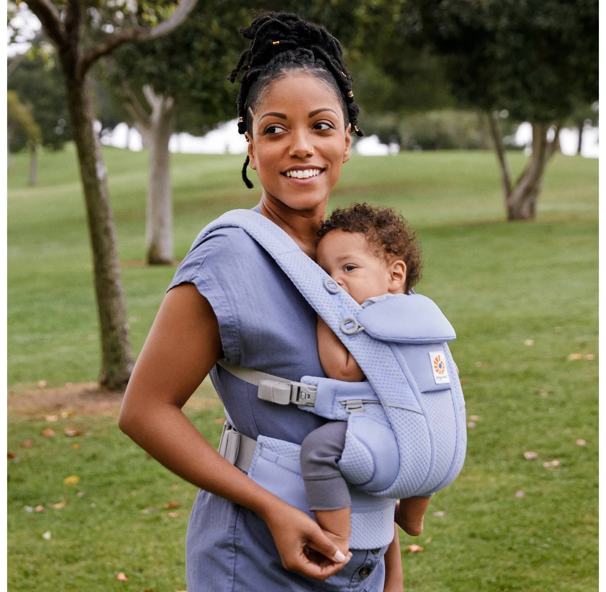 Ergobaby Omni Breeze All-Position Mesh Baby Carrier - Breeze Blue
