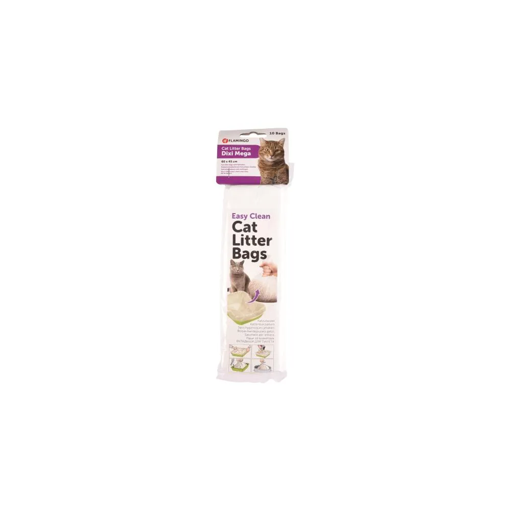 Flamingo Easy Clean Cat Litter Bags Mega 10ack