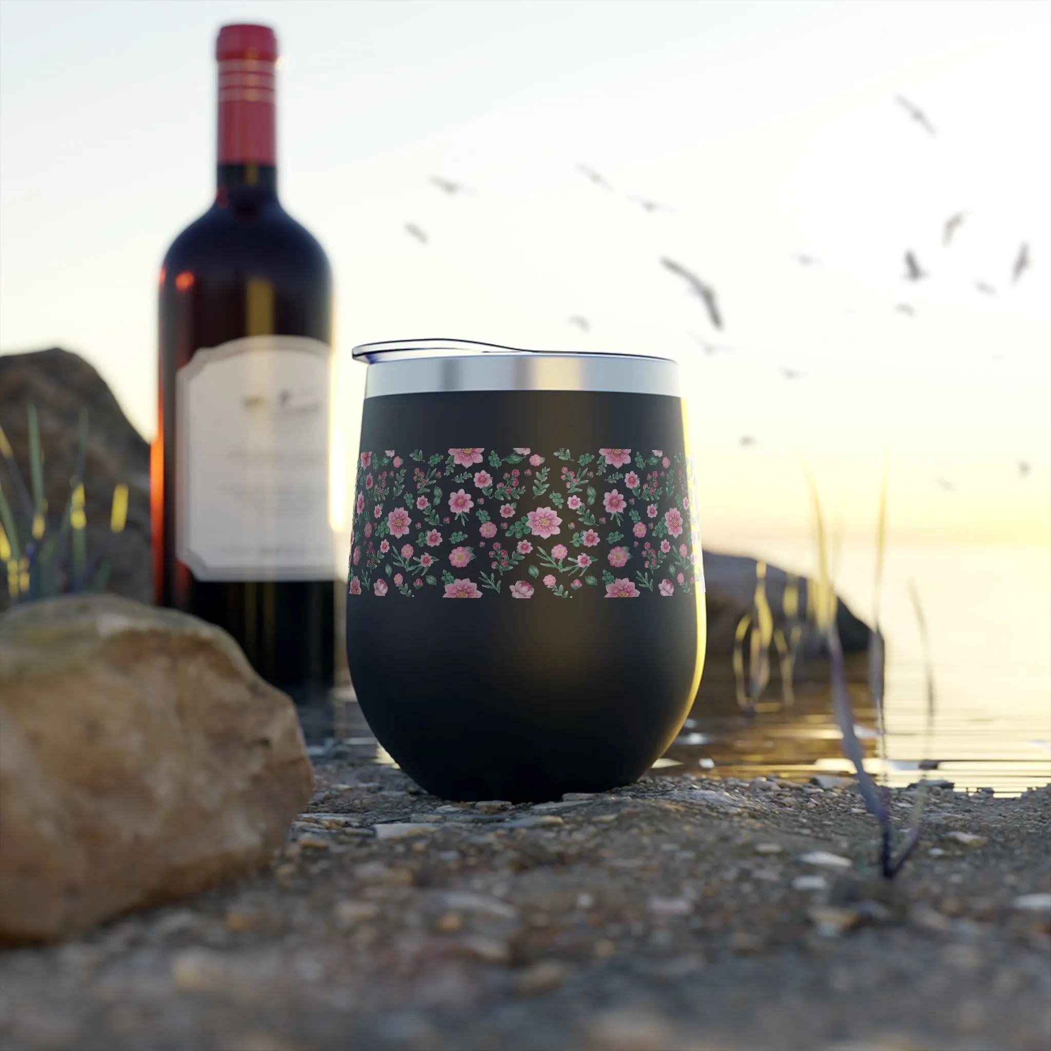 Floral Copper Vacuum Insulated Cup, 12oz