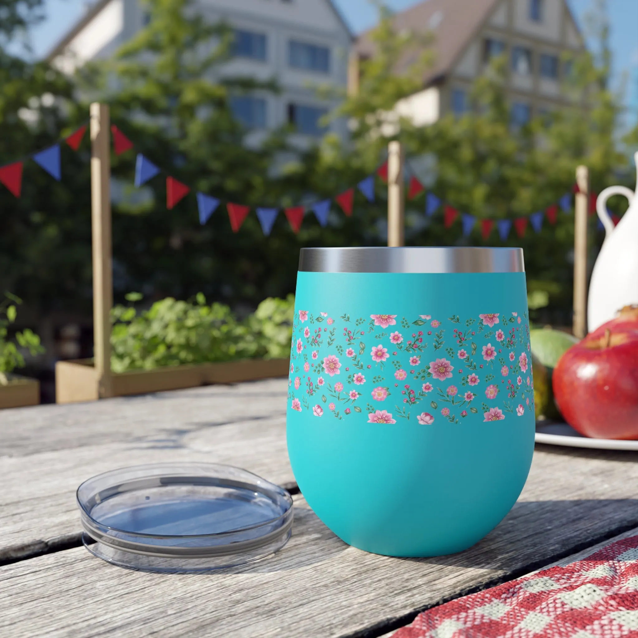 Floral Copper Vacuum Insulated Cup, 12oz