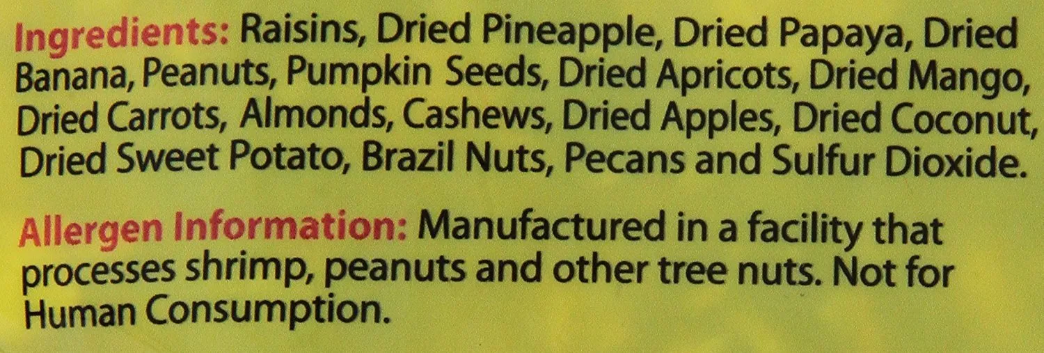 F.M. Brown's Tropical Carnival Fruit/Nut Parrot Treat 12 oz