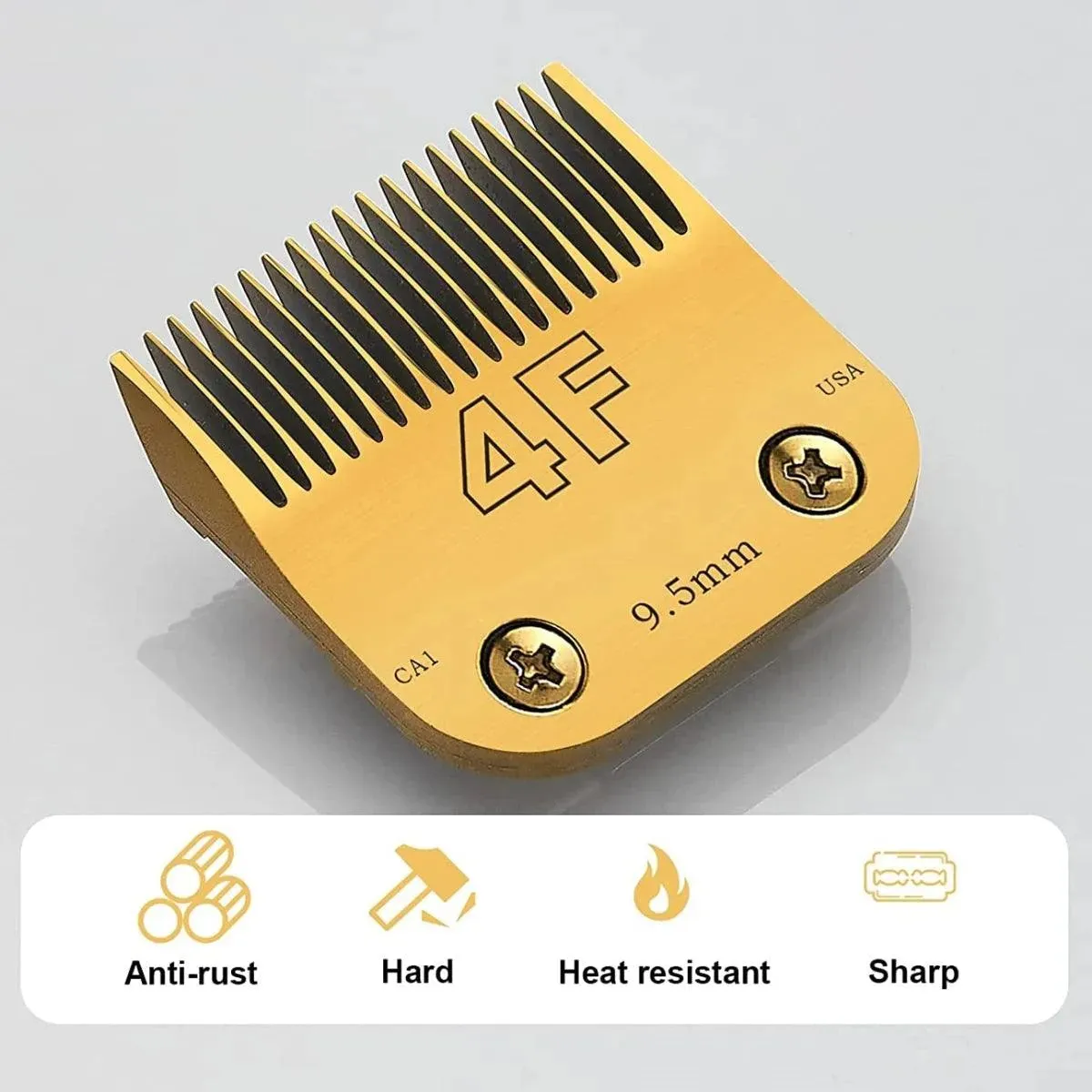 Gold Pet Clipper Blades 4 Pack Set