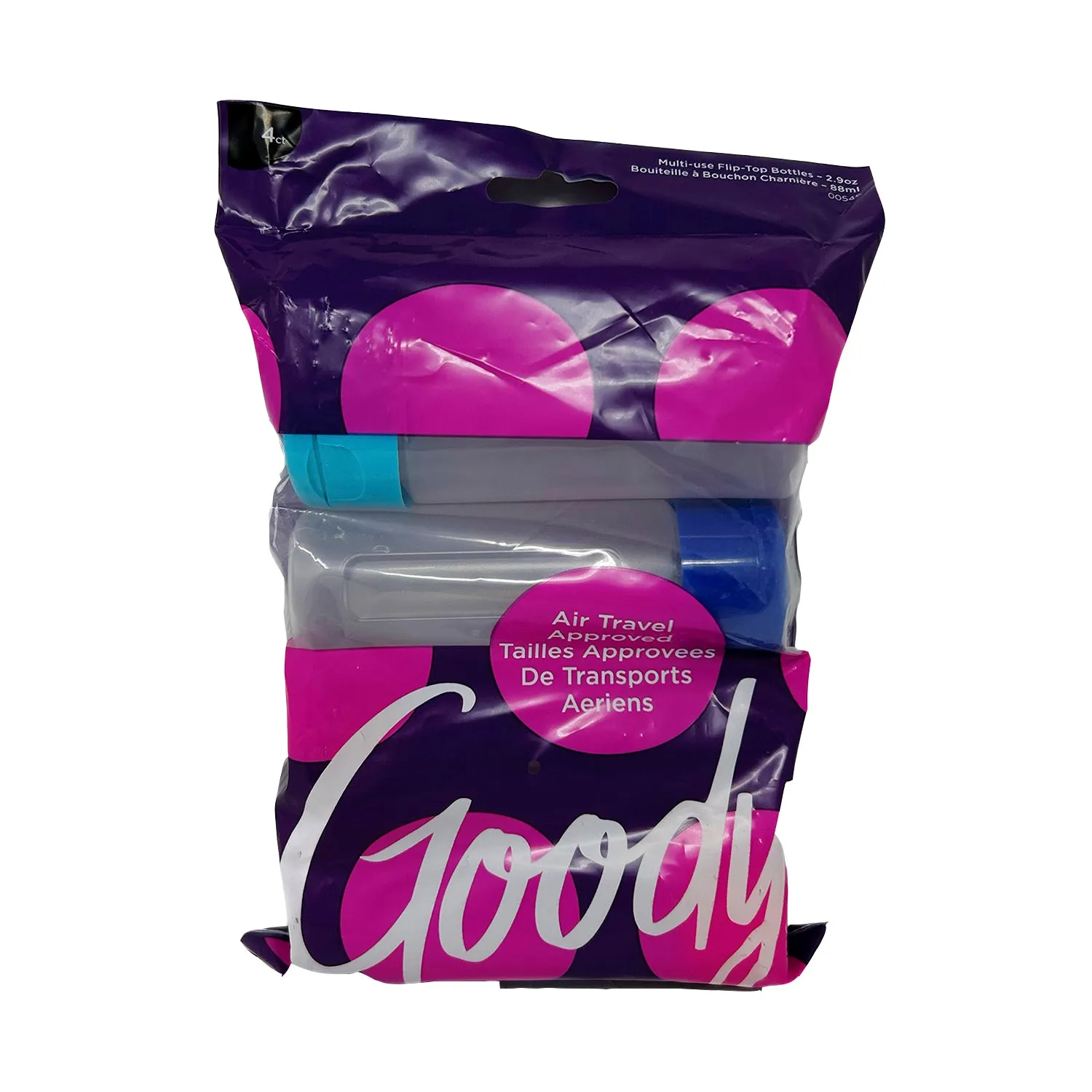 Goody Flip-Top Travel Bottles 2.9oz 4pk