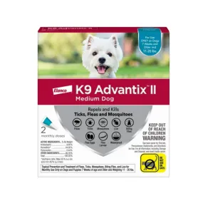 K9 Advantix II  Flea and Tick Treatment Dog Medium