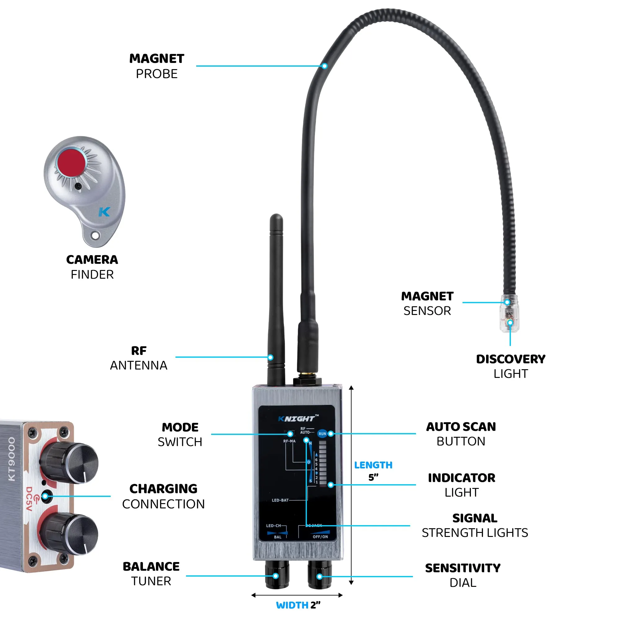 Knight KT9000 Premium Hidden Devices Detector