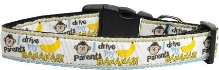 Monkeys and Bananas Nylon Ribbon Collars Large