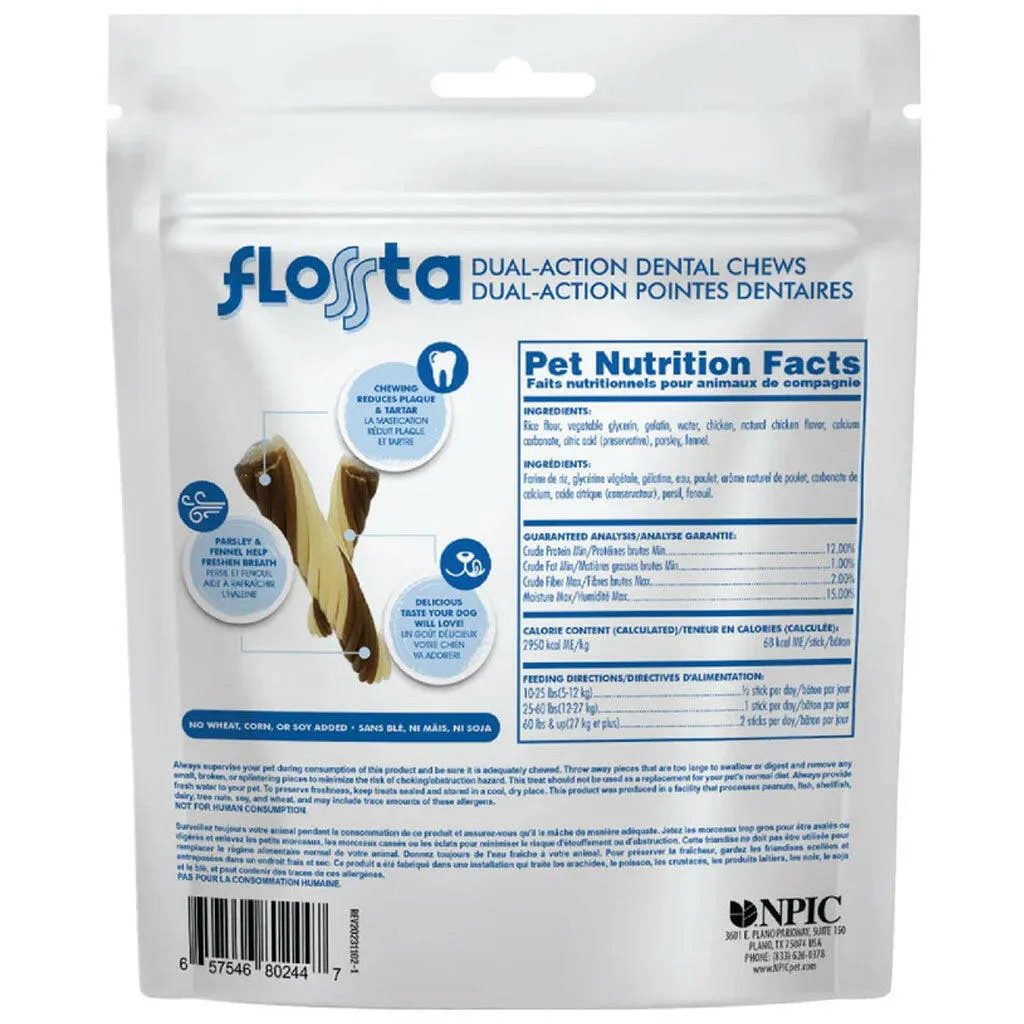 N-Bone FLOSSta Dual Action Chicken Flavor Dental Dog Chews