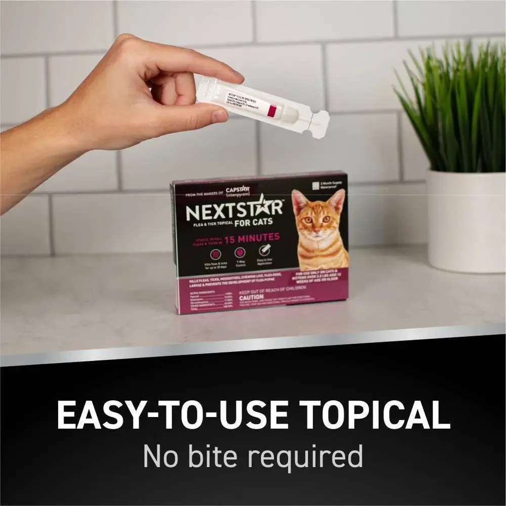 NextStar Flea and Tick Prevention for Cats - Over 3.5lbs/3ct