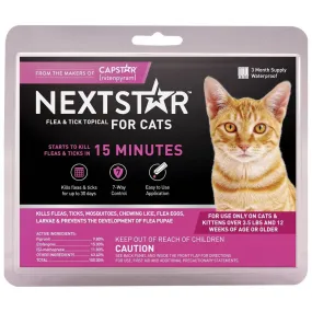 NextStar Flea and Tick Prevention for Cats - Over 3.5lbs/3ct