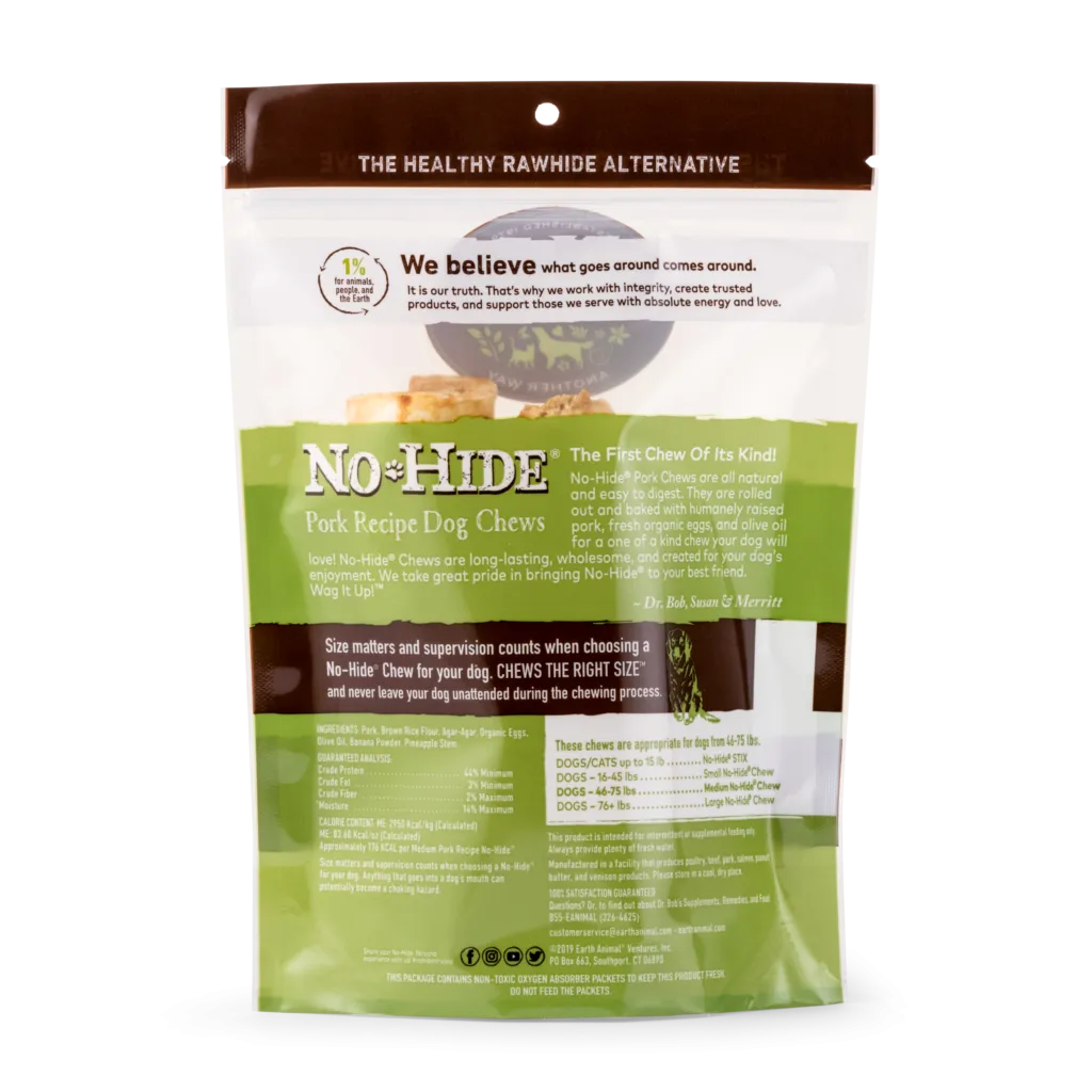 No-Hide Pork Chews from Earth Animal