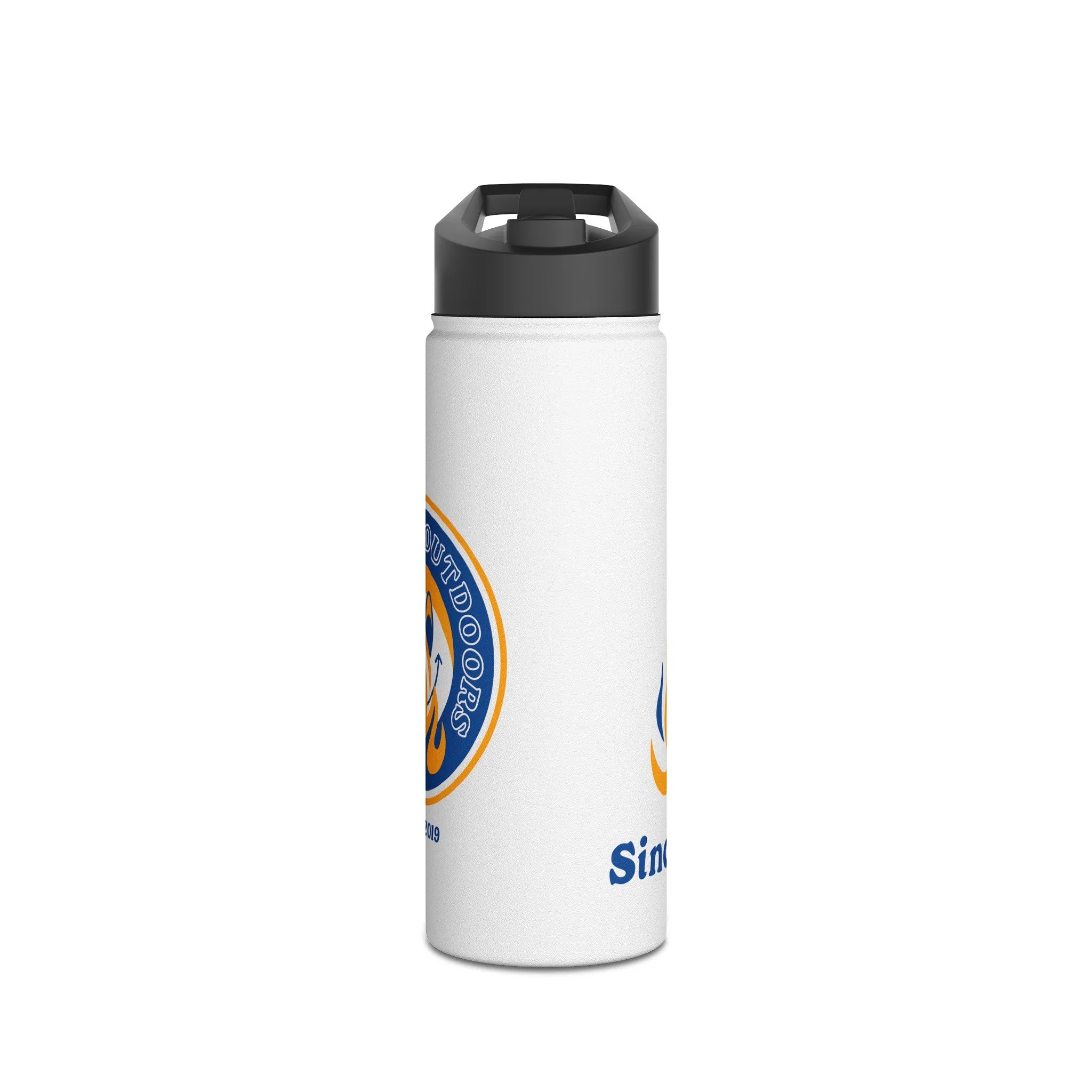 Old School Happy Camper Stainless Steel Water Bottle, Standard Lid