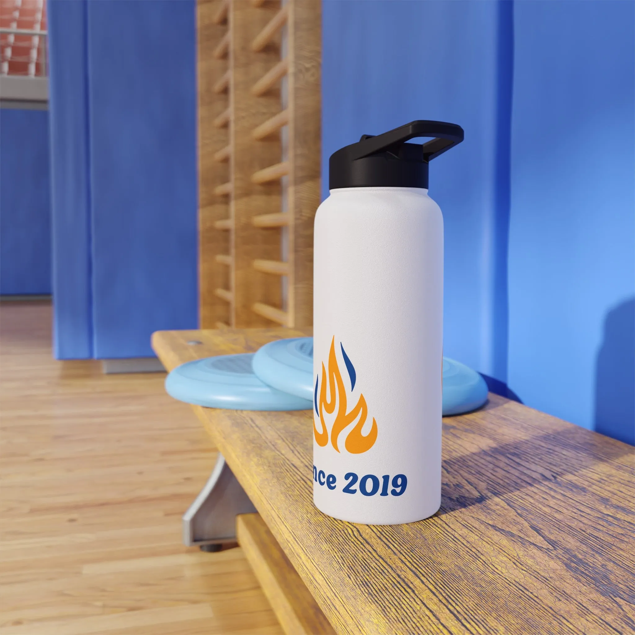 Old School Happy Camper Stainless Steel Water Bottle, Standard Lid