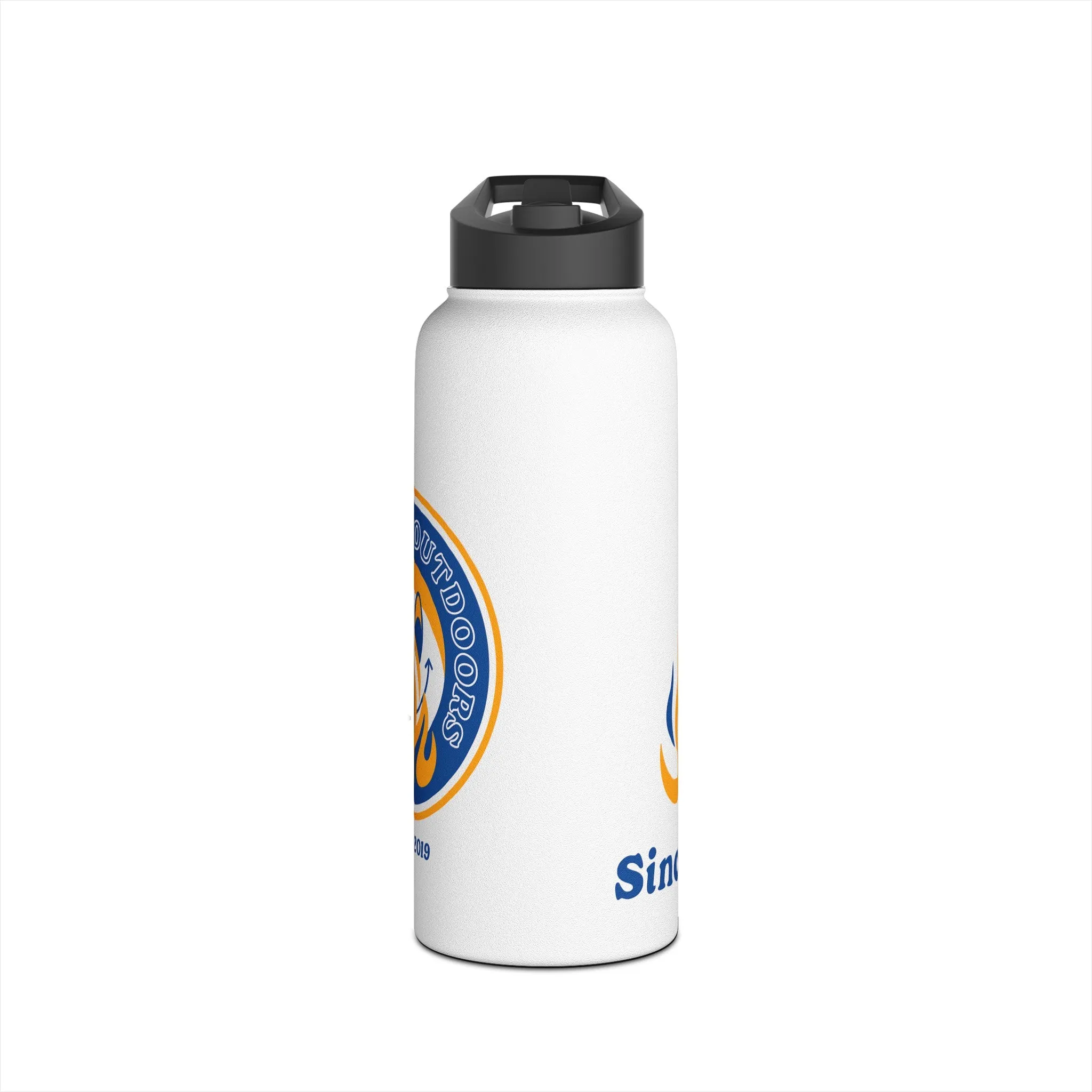 Old School Happy Camper Stainless Steel Water Bottle, Standard Lid