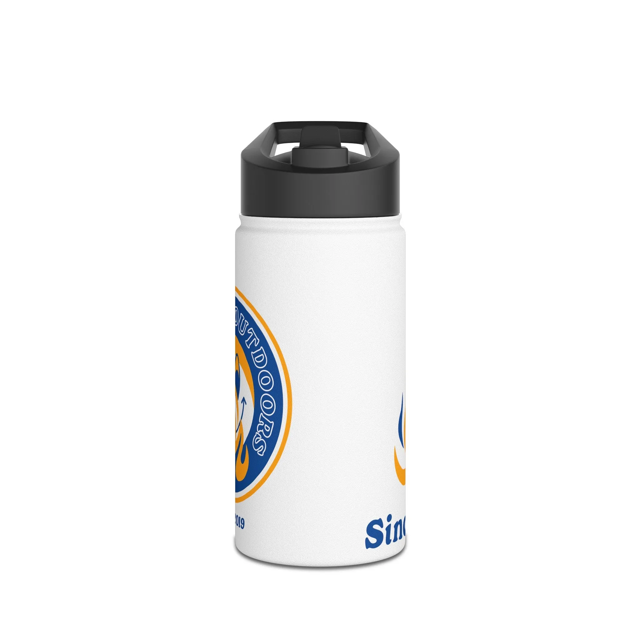 Old School Happy Camper Stainless Steel Water Bottle, Standard Lid
