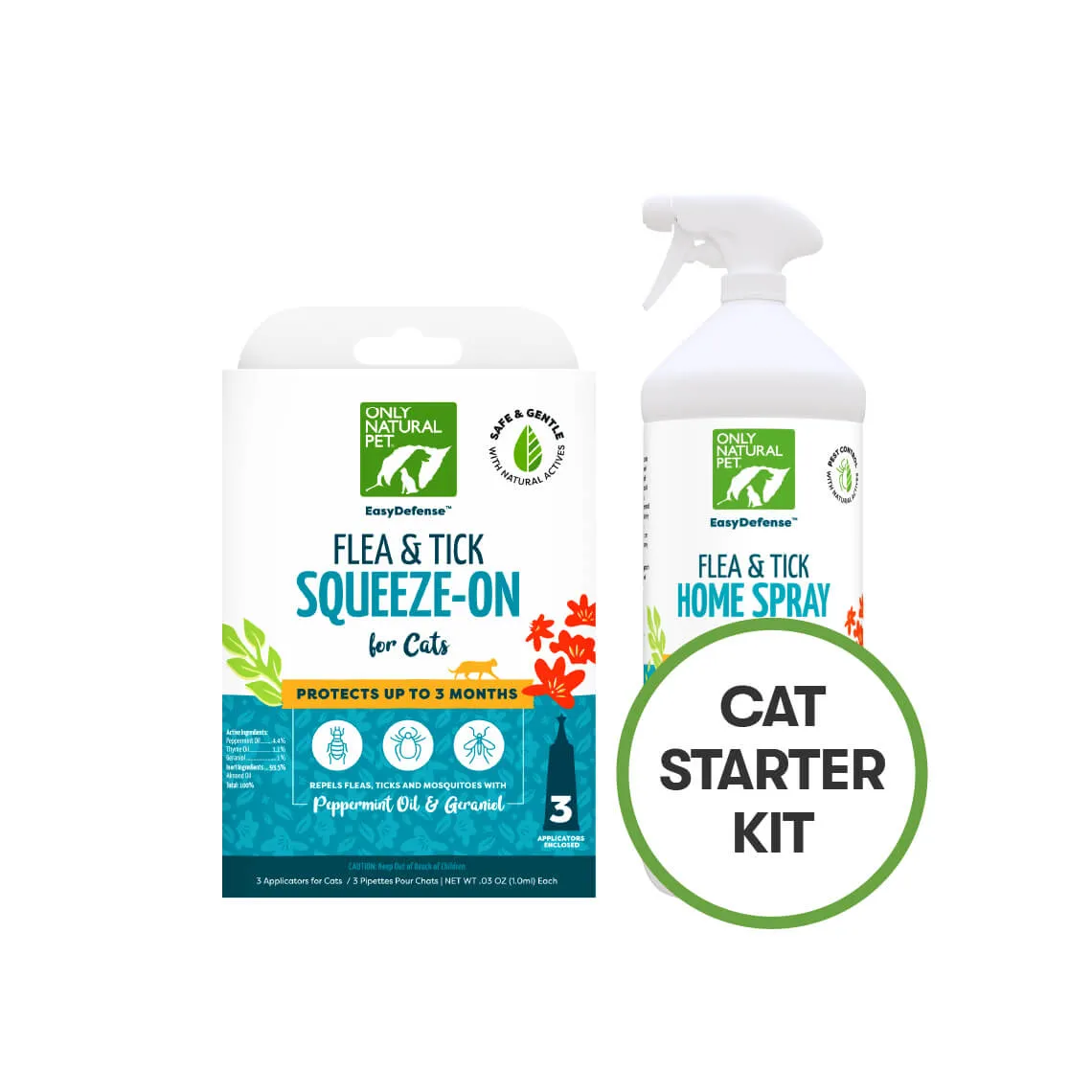 Only Natural Pet Flea & Tick Starter Kits for Cats