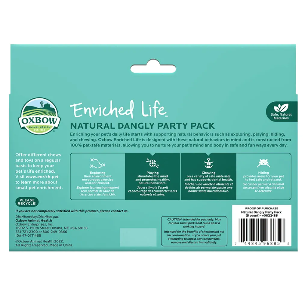 Oxbow Enriched Life Natural Dangly Party Pack Small Pet Toys