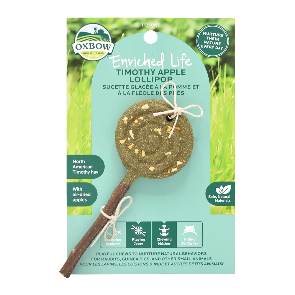 Oxbow Enriched Life Timothy Lollipop Apple