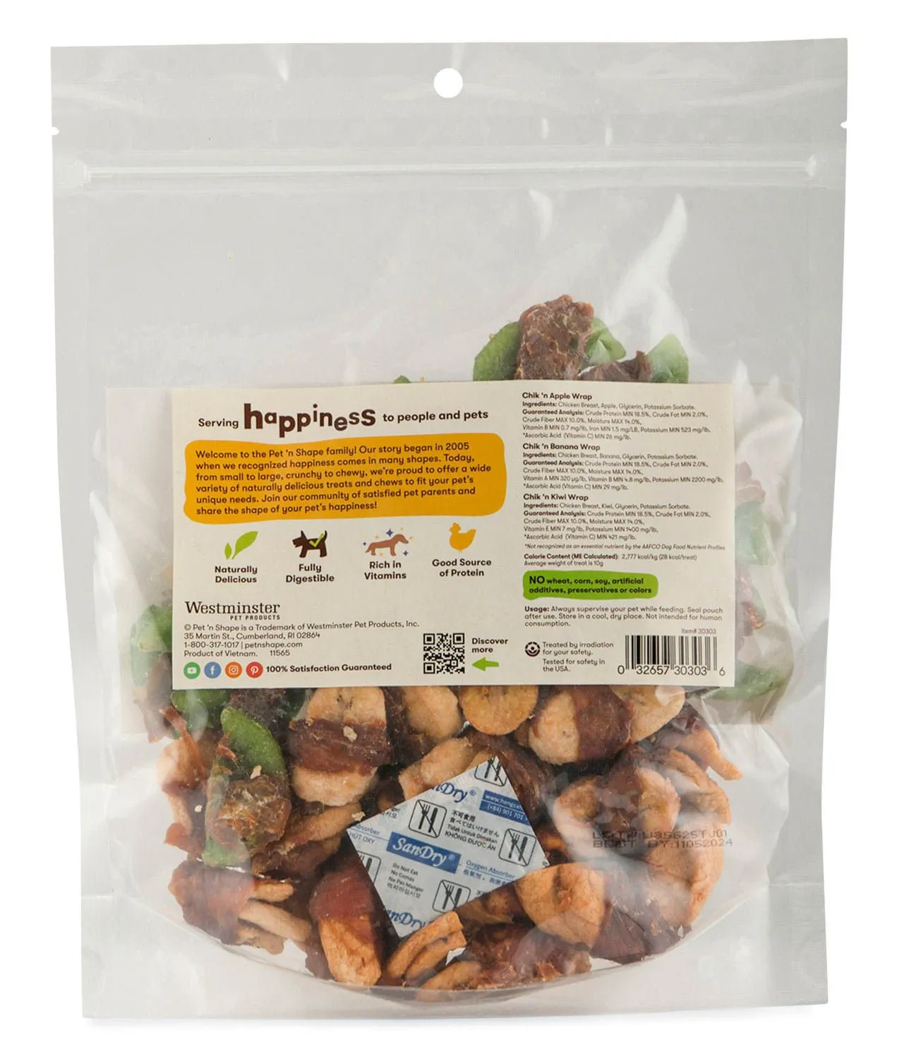 Pet n Shape Chik 'n Fruit Wraps, 16 oz