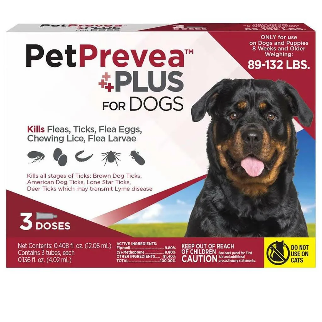 PetPrevea Plus Topical Treatment for Dogs 89-132 lbs