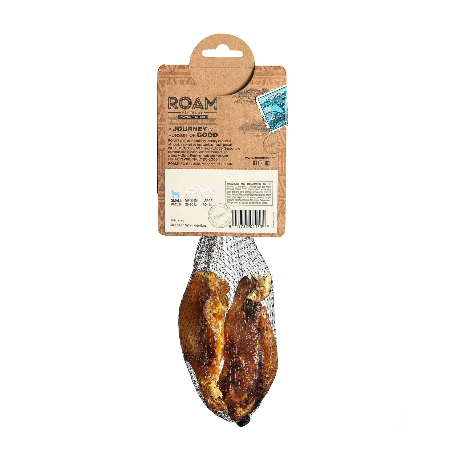 Roam Dog Treats Ossy Chops, 2pk