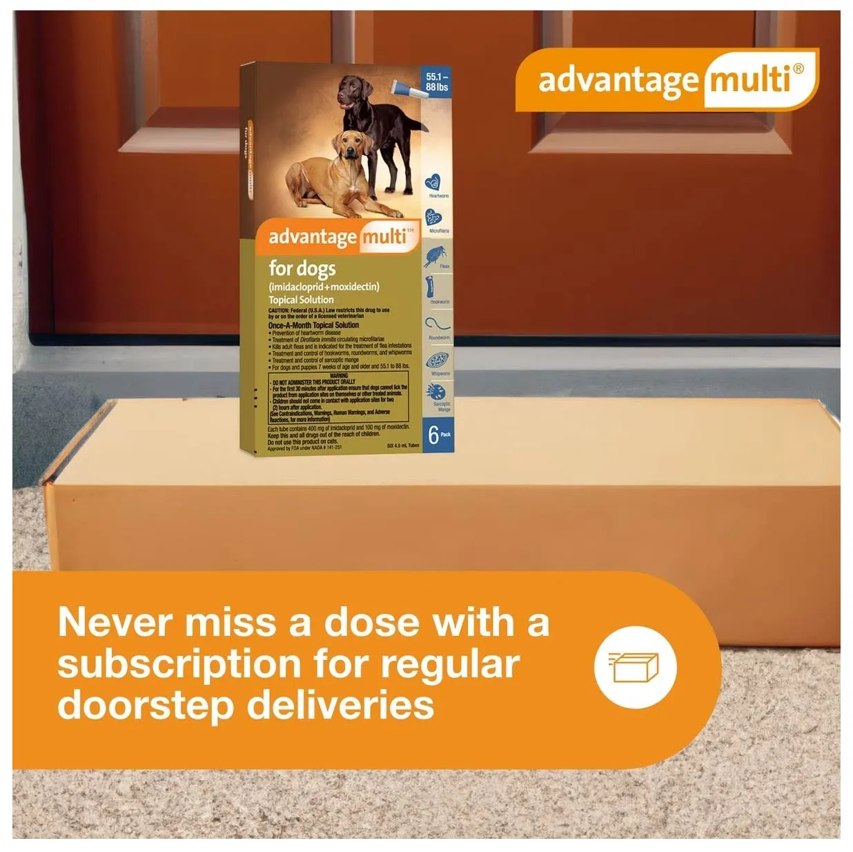 Rx Advantage Multi for Dogs (imidacloprid   moxidectin) Topical Solution, 6 Pack