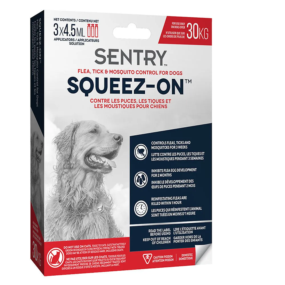 Sentry Squeez-On Flea, Tick & Mosquito Control for Dogs