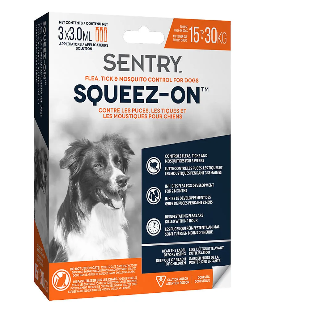 Sentry Squeez-On Flea, Tick & Mosquito Control for Dogs