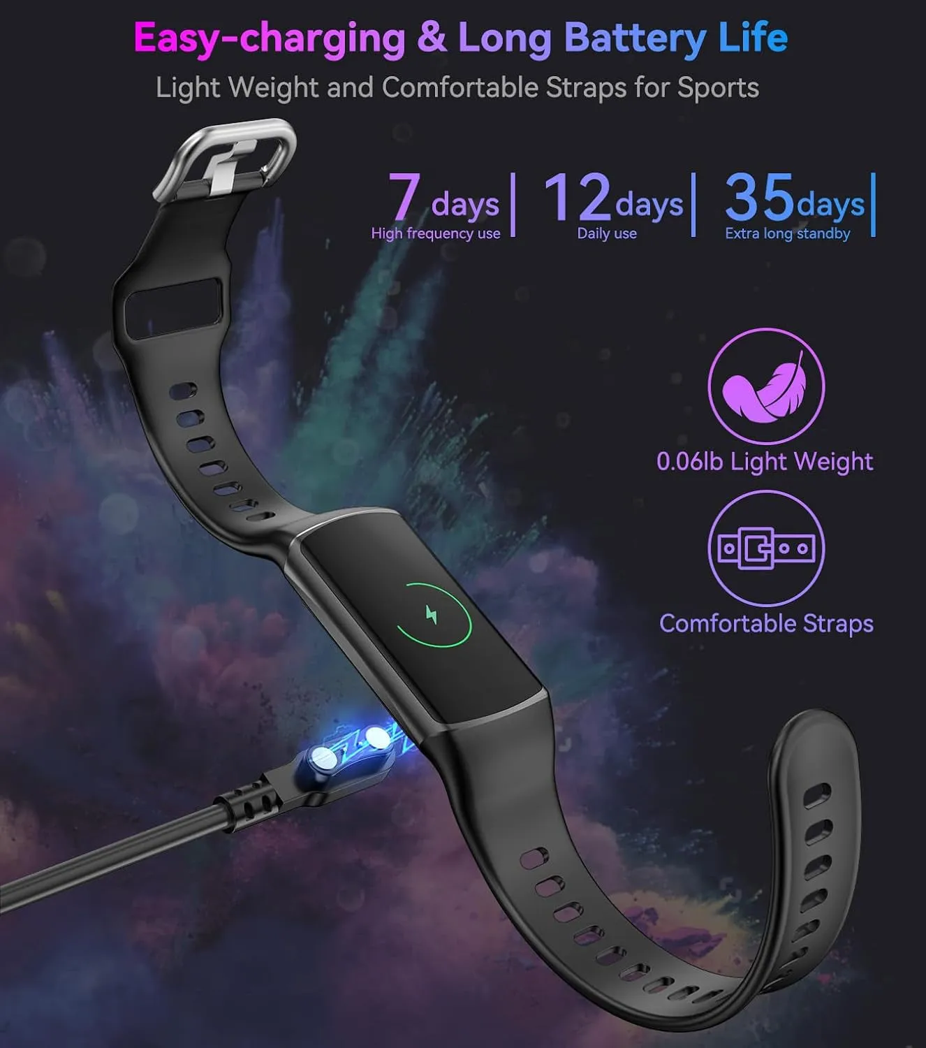 Smart Watch Fitness Tracker with 24/7 Heart Rate, Blood Oxygen Blood Pressure Monitor Sleep Tracker 120 Sports Modes Activity Tracker Step Calorie Counter IP68 Waterproof for Andriod Iphone Women Men