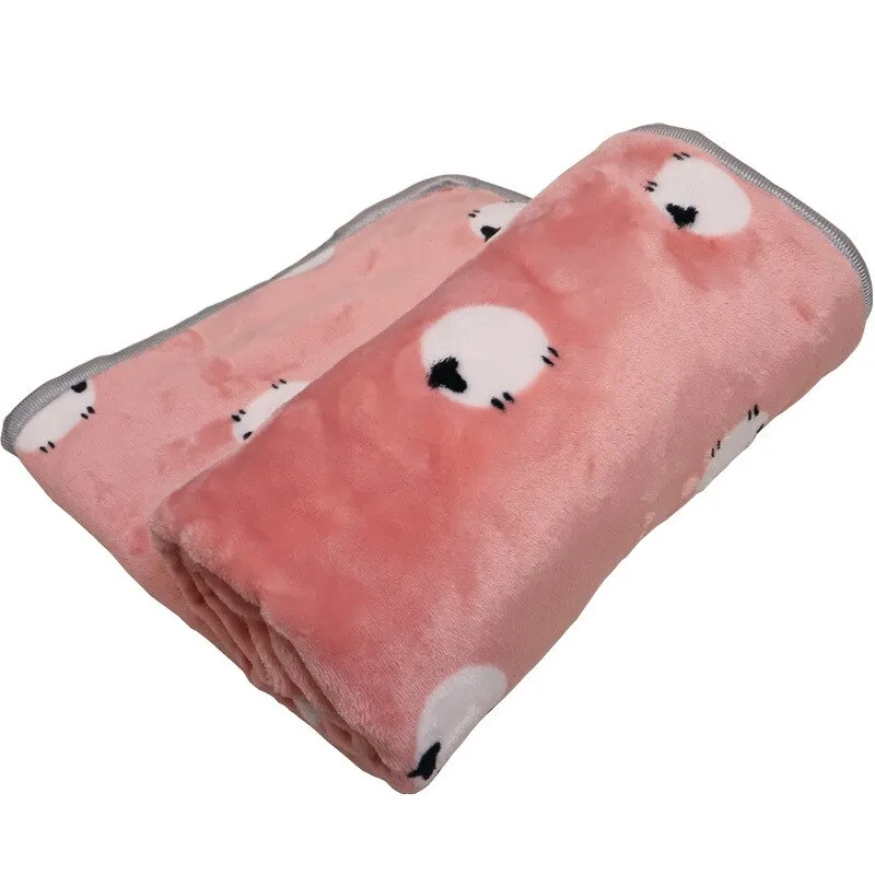 Soft Fluffy Flannel Dog Blanket Cute Cartoon Print