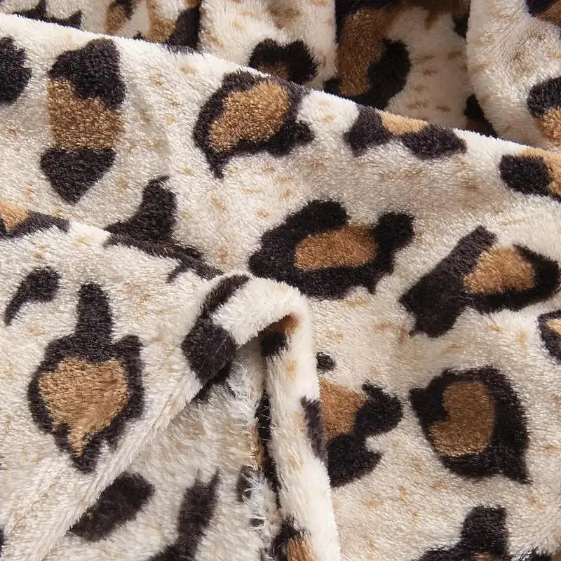 Super Soft  Animal Leopard  Zebra Blanket  Bedspread-
