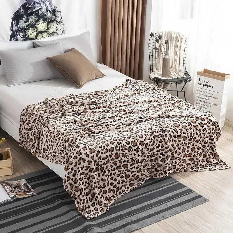 Super Soft  Animal Leopard  Zebra Blanket  Bedspread-