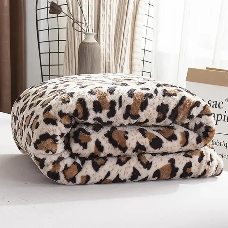 Super Soft  Animal Leopard  Zebra Blanket  Bedspread-