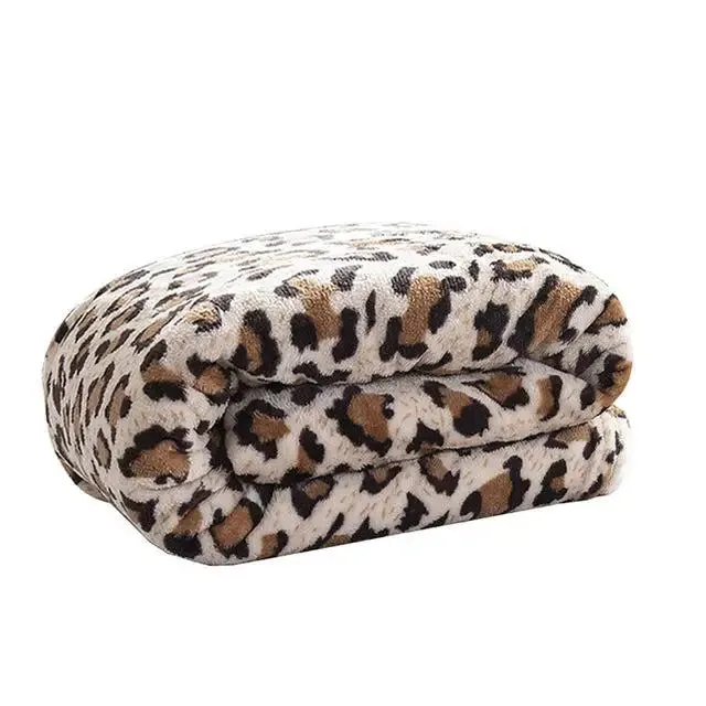 Super Soft  Animal Leopard  Zebra Blanket  Bedspread-