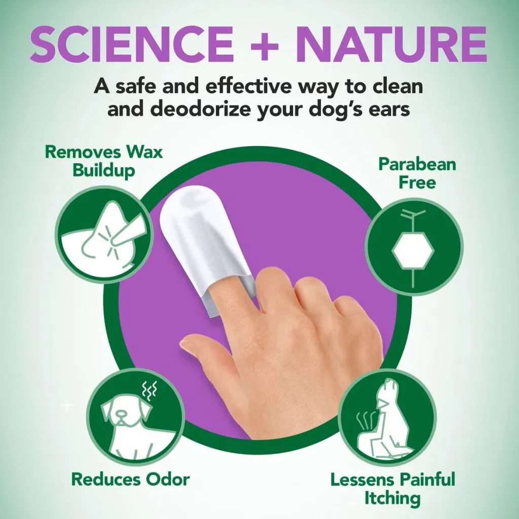 Vet's Best Ear Relief Finger Wipes for Dogs (50 ct)